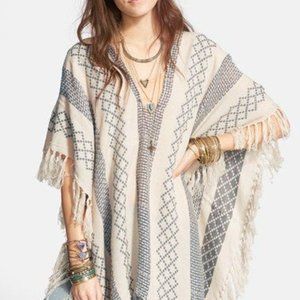 Free People Boho Knit Poncho